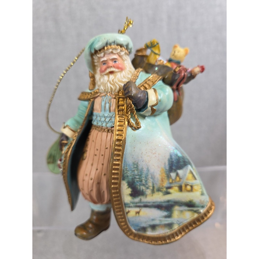 Thomas Kinkade Old World Santa Heirloom Ashton Drake 2003 Woodland Christmas